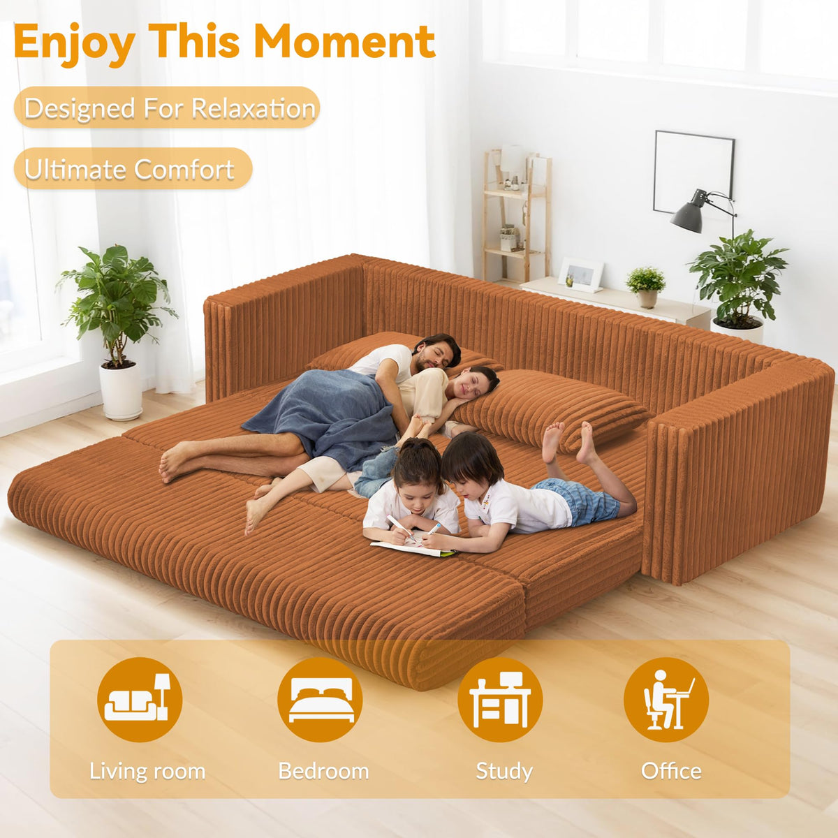 4-in-1 Convertible Sofa Bed D430399