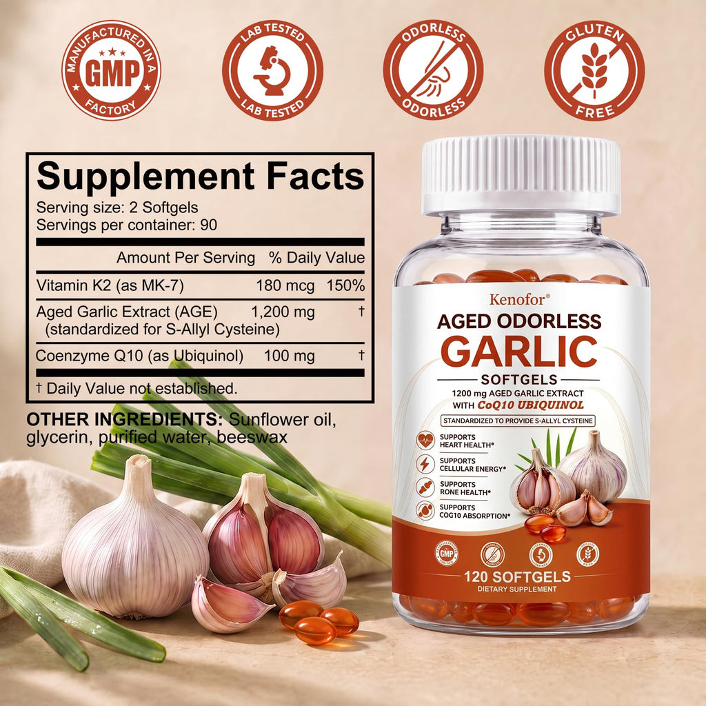 Aged Garlic Extract Softgels 1,200 mg 180 Softgels X737611