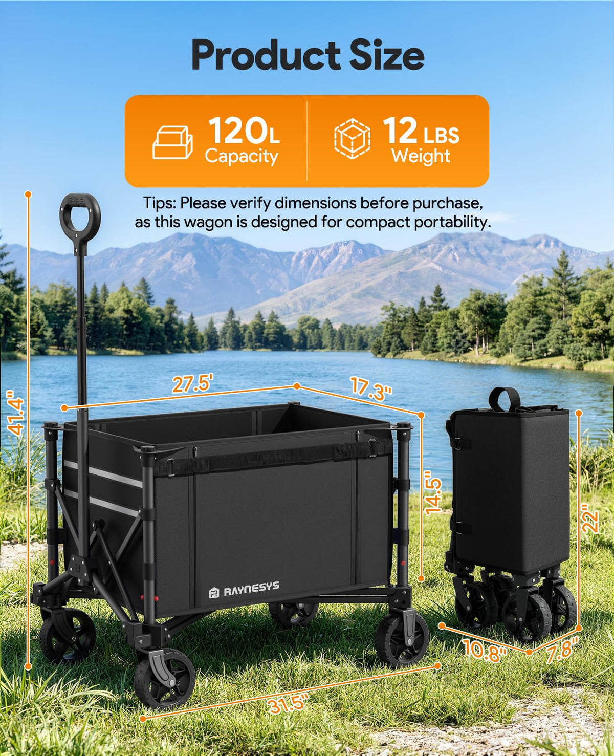 Collapsible Wagon with Wheels D6015