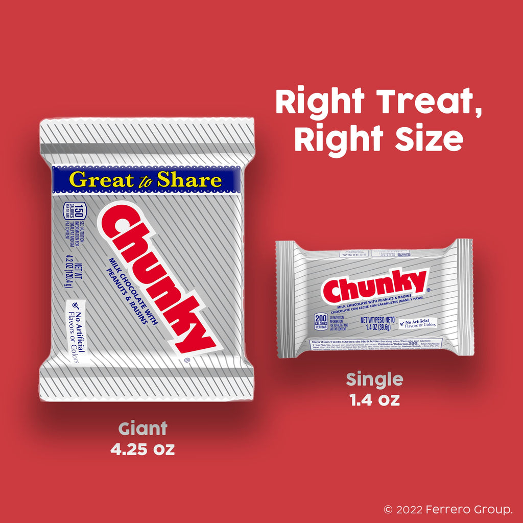 Chunky Milk Chocolate Candy Bars 24 Pack 33.6 Oz K62409