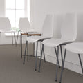 White Plastic Stacking Chairs Set of 5 W834