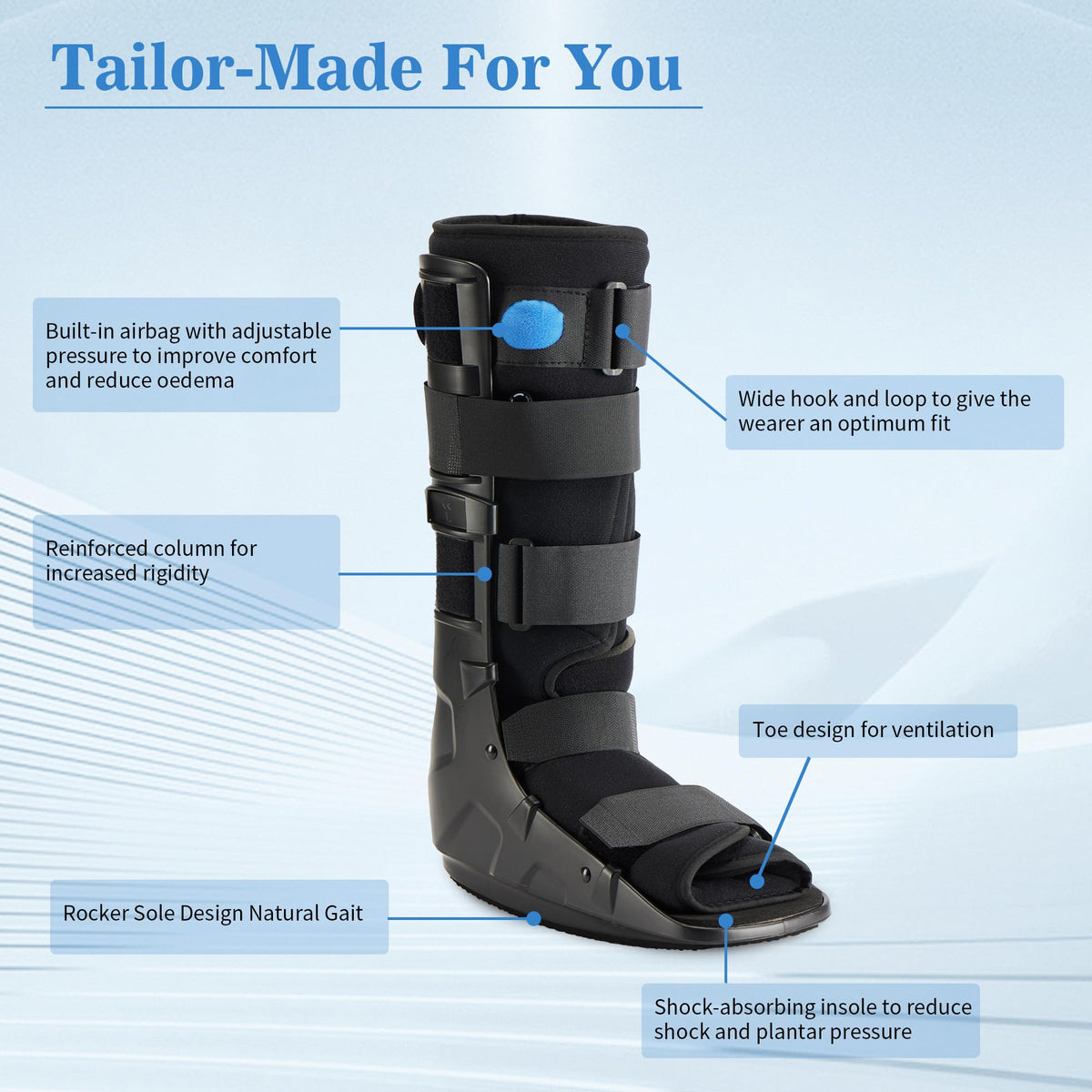 Tall Fracture Walking Boot with Air Bladders G736