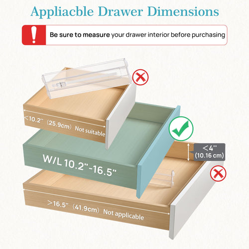 12 Pack Adjustable Clear Plastic Drawer Dividers X551362