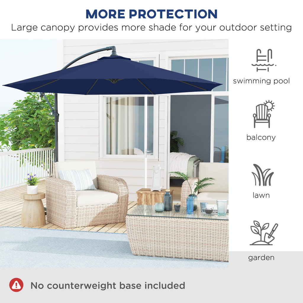 10' Cantilever Tilt Offset Patio Umbrella L4999