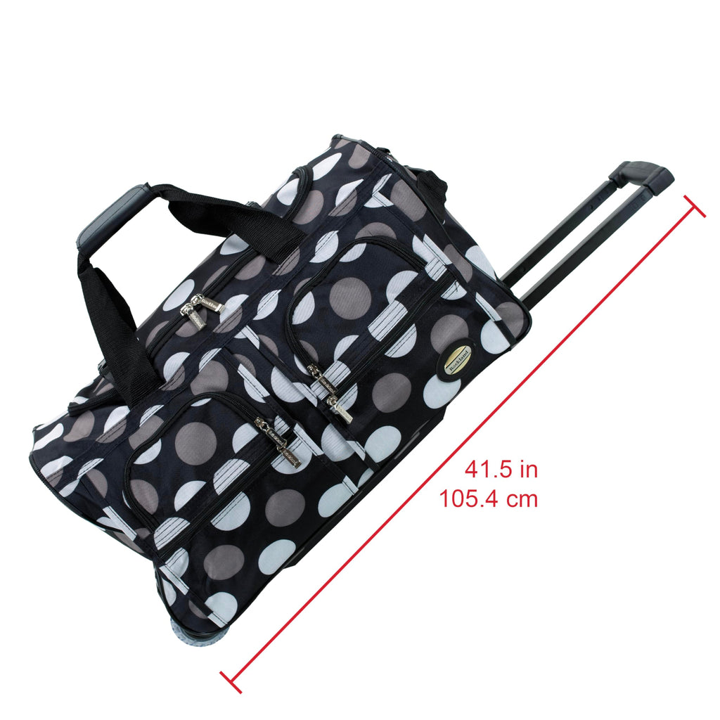 Rolling Duffel Bag, Black, 22" F40662