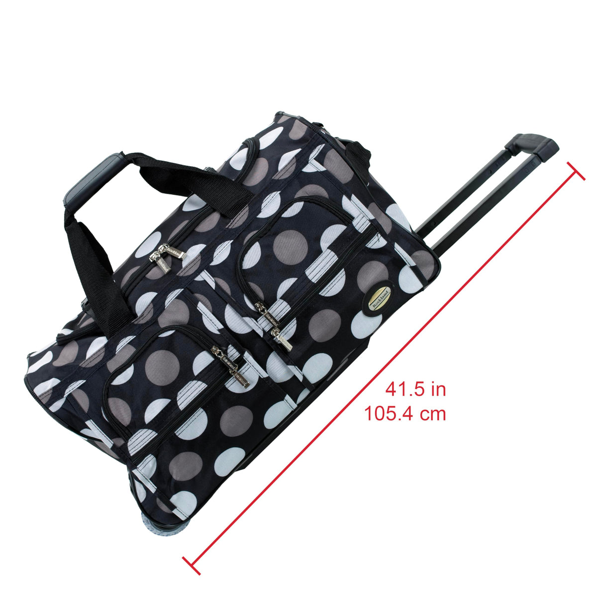 Rolling Duffel Bag, Black, 22" F40662