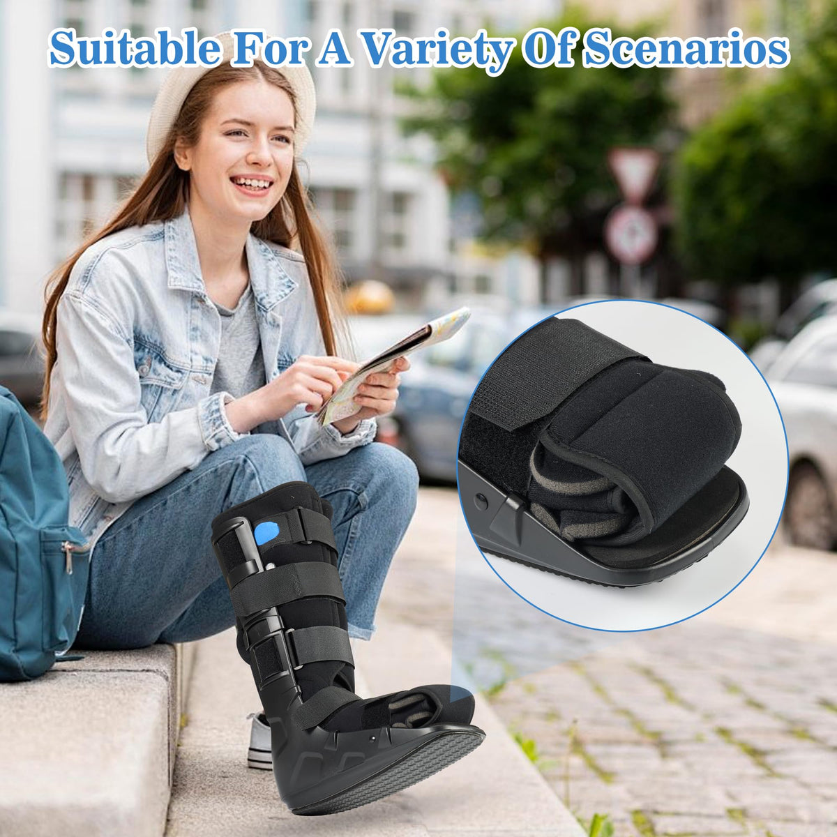 Tall Fracture Walking Boot with Air Bladders G736