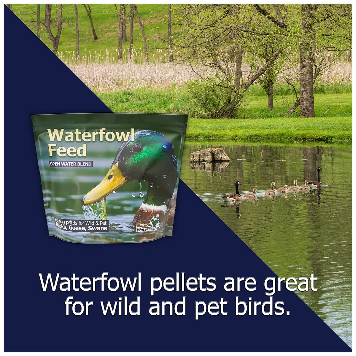 Waterfowl Feed 20 lb Bag Floating Pellets W791227