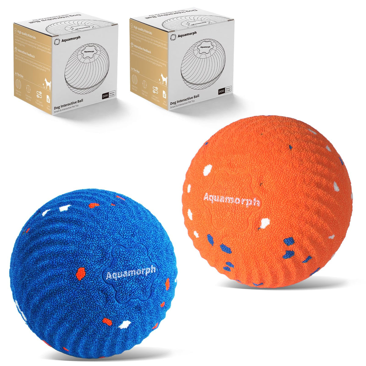 2-Pack Interactive Washable Dog Ball L26331