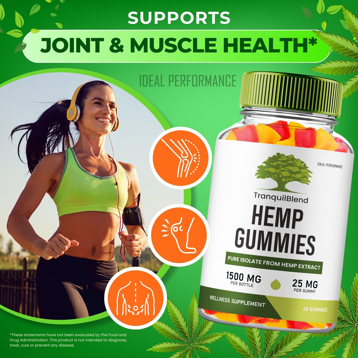 60 Gummies Hemp Gummies with Hemp Seeds Organic Extract M7274