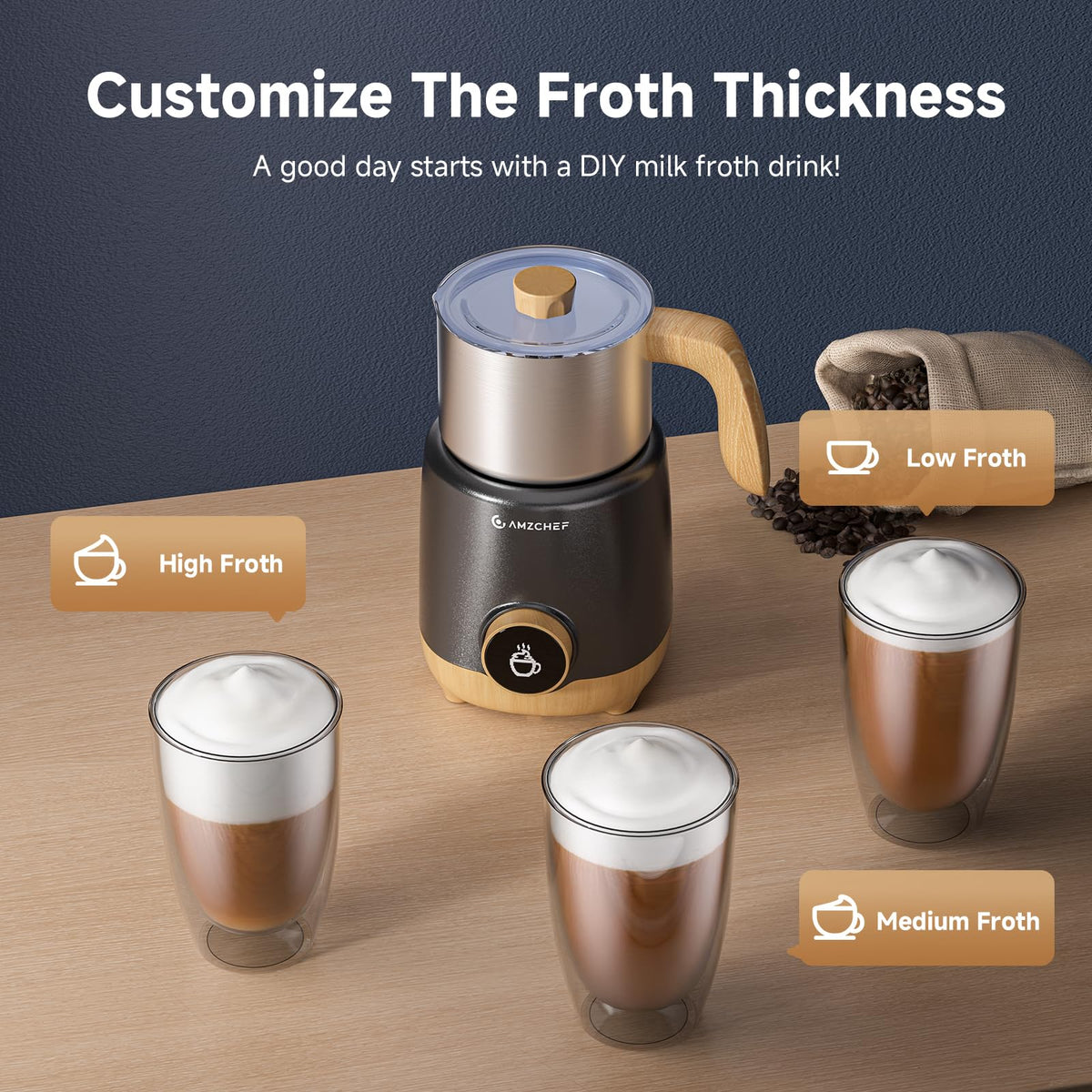 8-in-1 Milk Frother and Steamer R9327