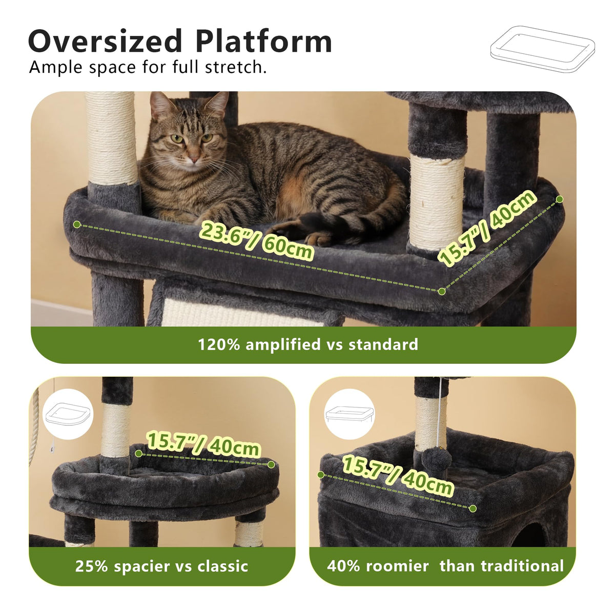 72.4-Inch Anti-Tip Cat Tree F62371