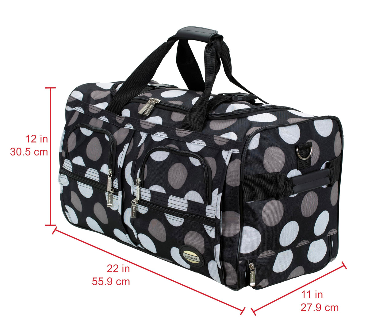 Rolling Duffel Bag, Black, 22" F40662