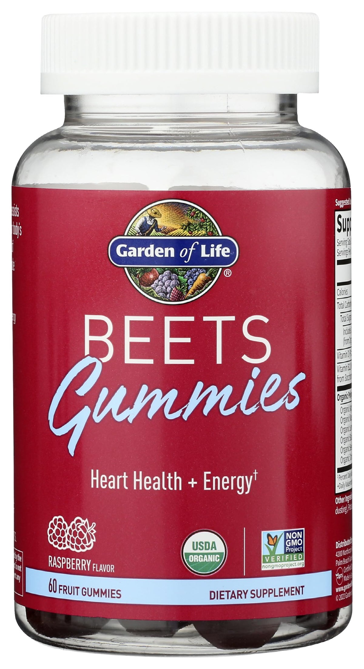 Organic Beet Gummies Raspberry Flavored 30 Servings I996