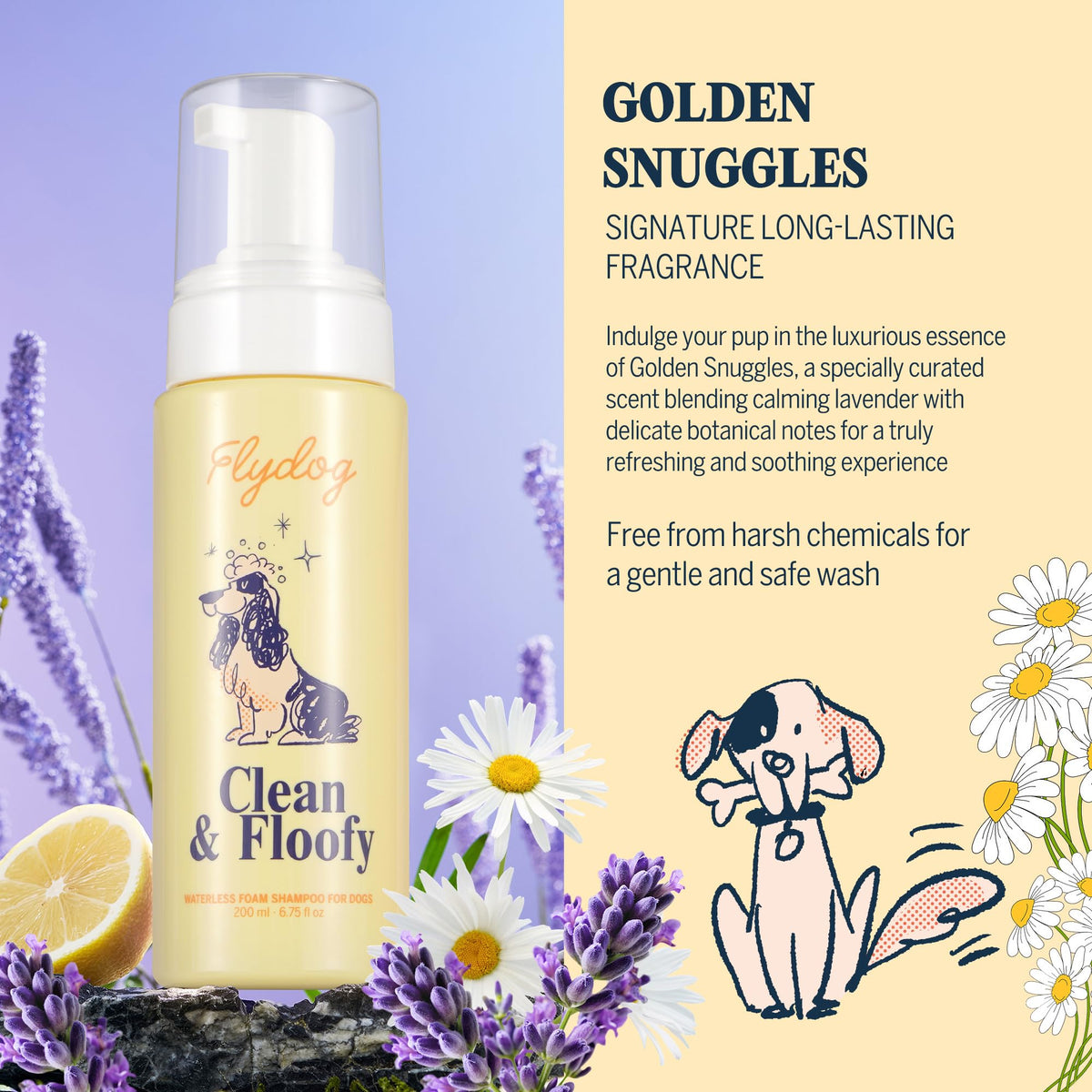 Dry Dog Shampoo with Glove No Rinse Spray Foam P16708