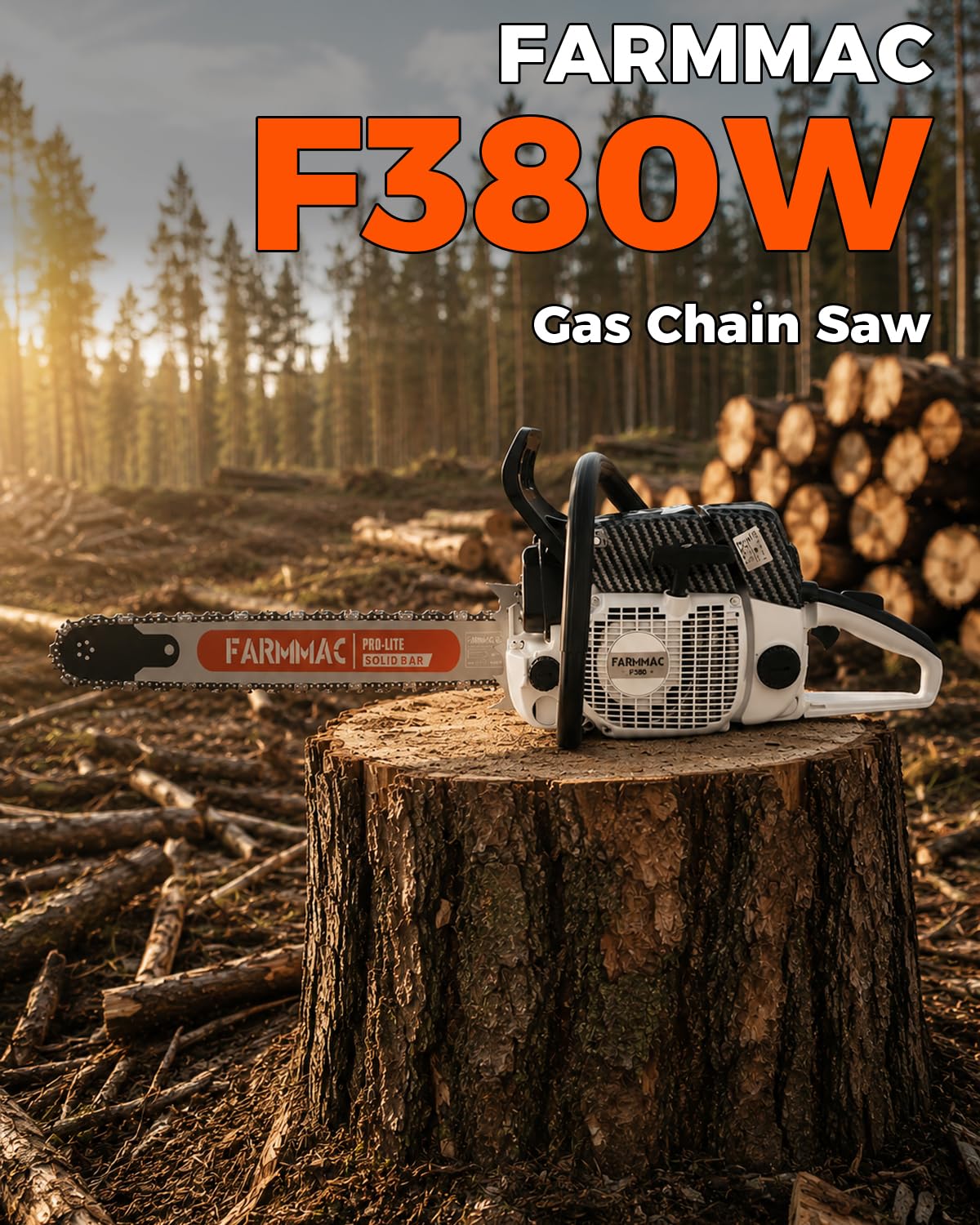 72cc 2-Cycle Gas Chainsaw with 24 Inch Bar V13777