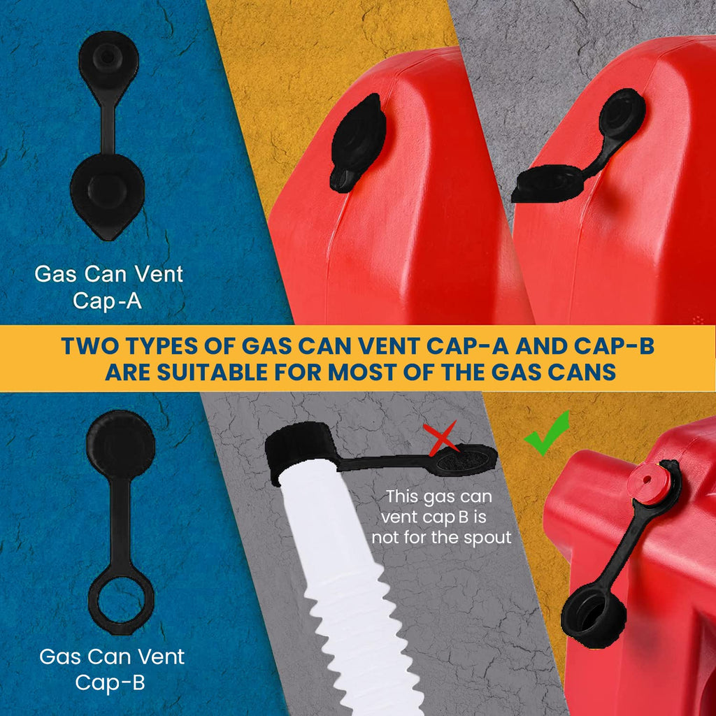 Gas Can Spout Replacement with Gasket, Stopper, Collar Caps and Vent Caps, Pack of 3 R3262