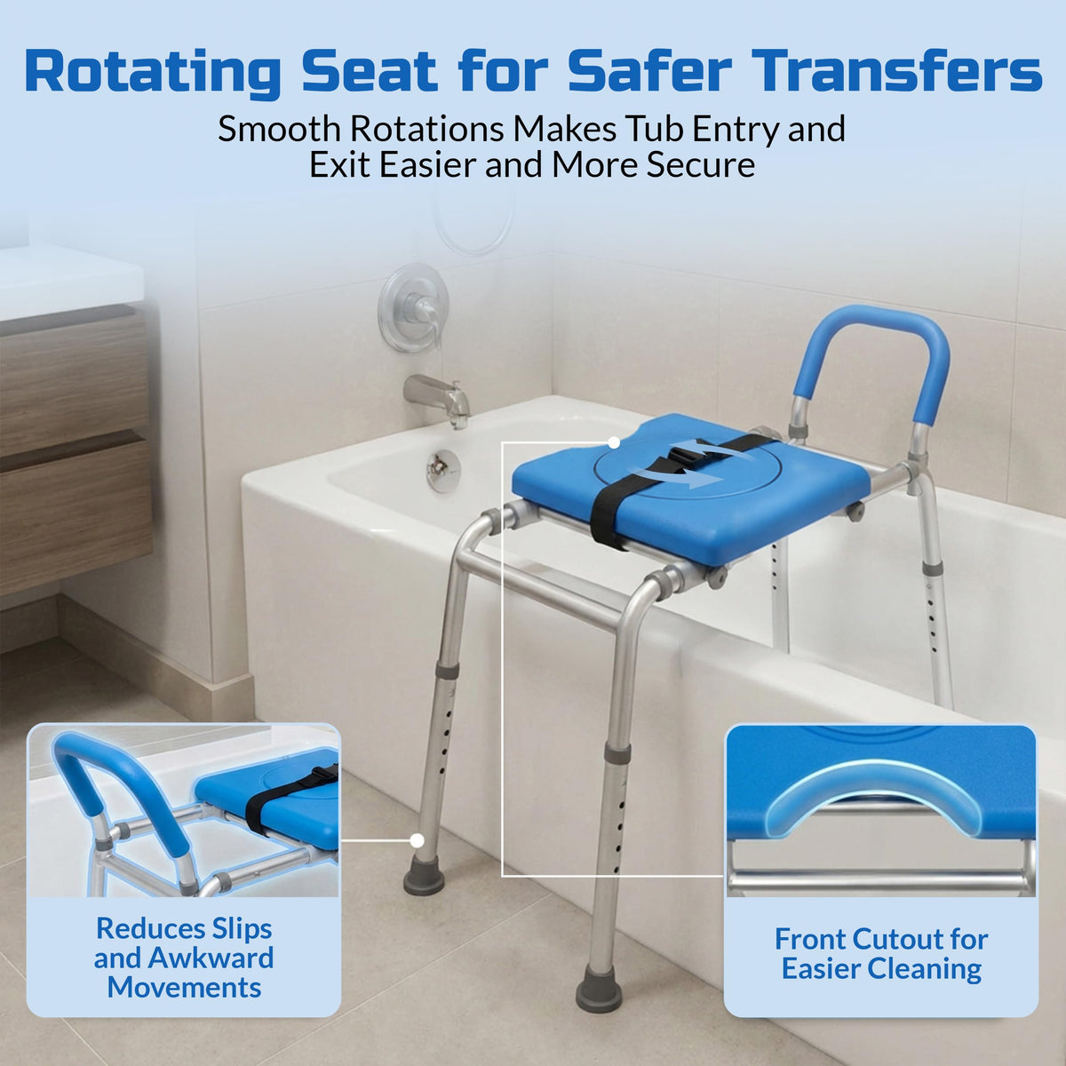 Sliding Transfer Bench with Rotating Seat Y65340