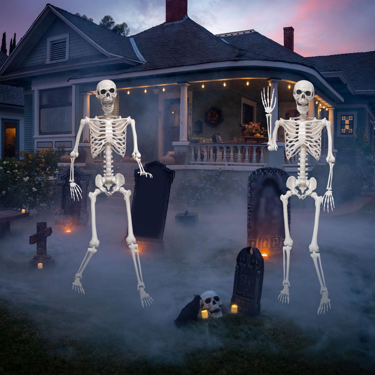 5.4Ft Life Size Skeleton with Movable Joints W956