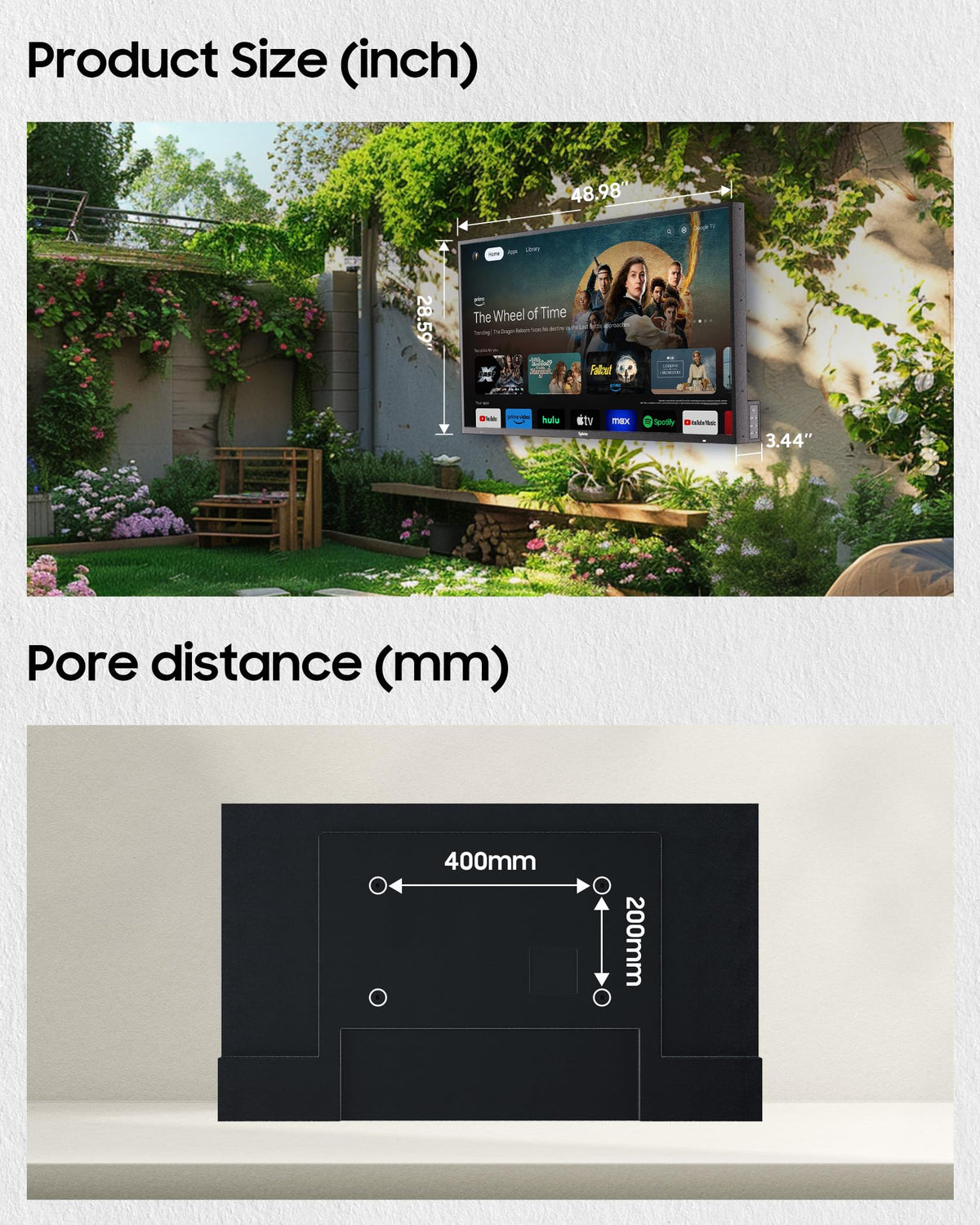 55 inch 2000 nits Weatherproof Outdoor TV W27741