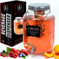 2-Gallon Glass Drink Dispenser with Spigot T1487