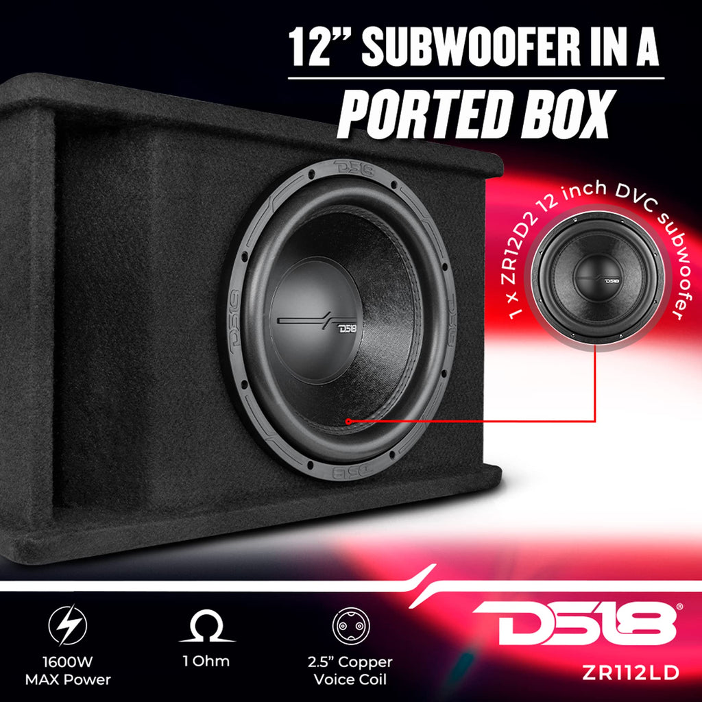 12" Single Subwoofer Loaded Enclosure Ported Box M5214