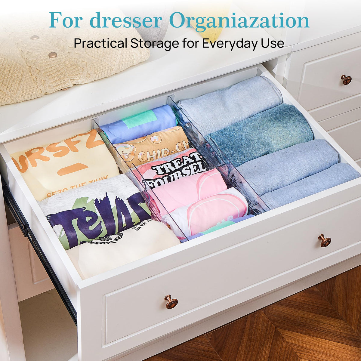 12 Pack Adjustable Clear Plastic Drawer Dividers X551362
