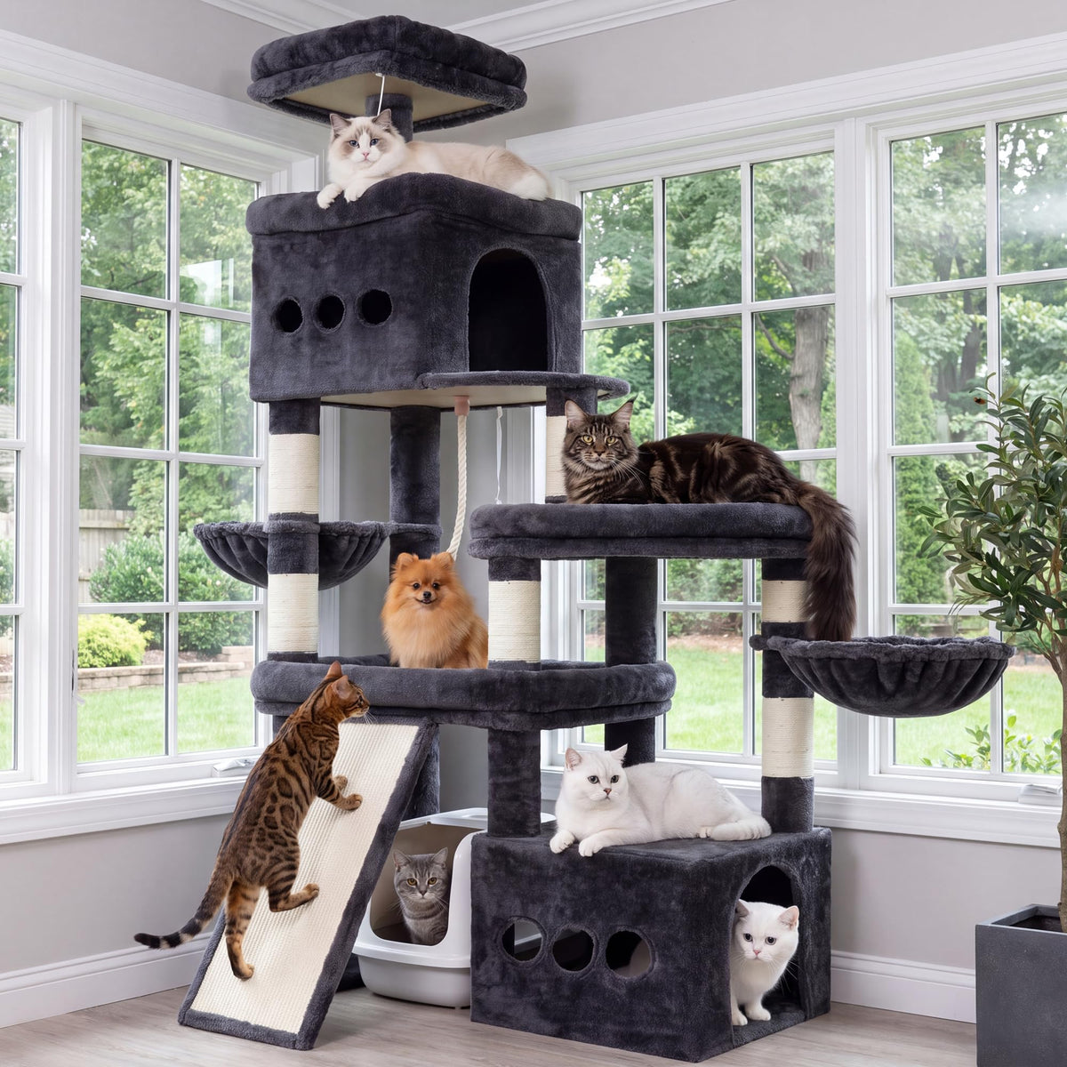 72.4-Inch Anti-Tip Cat Tree F62371