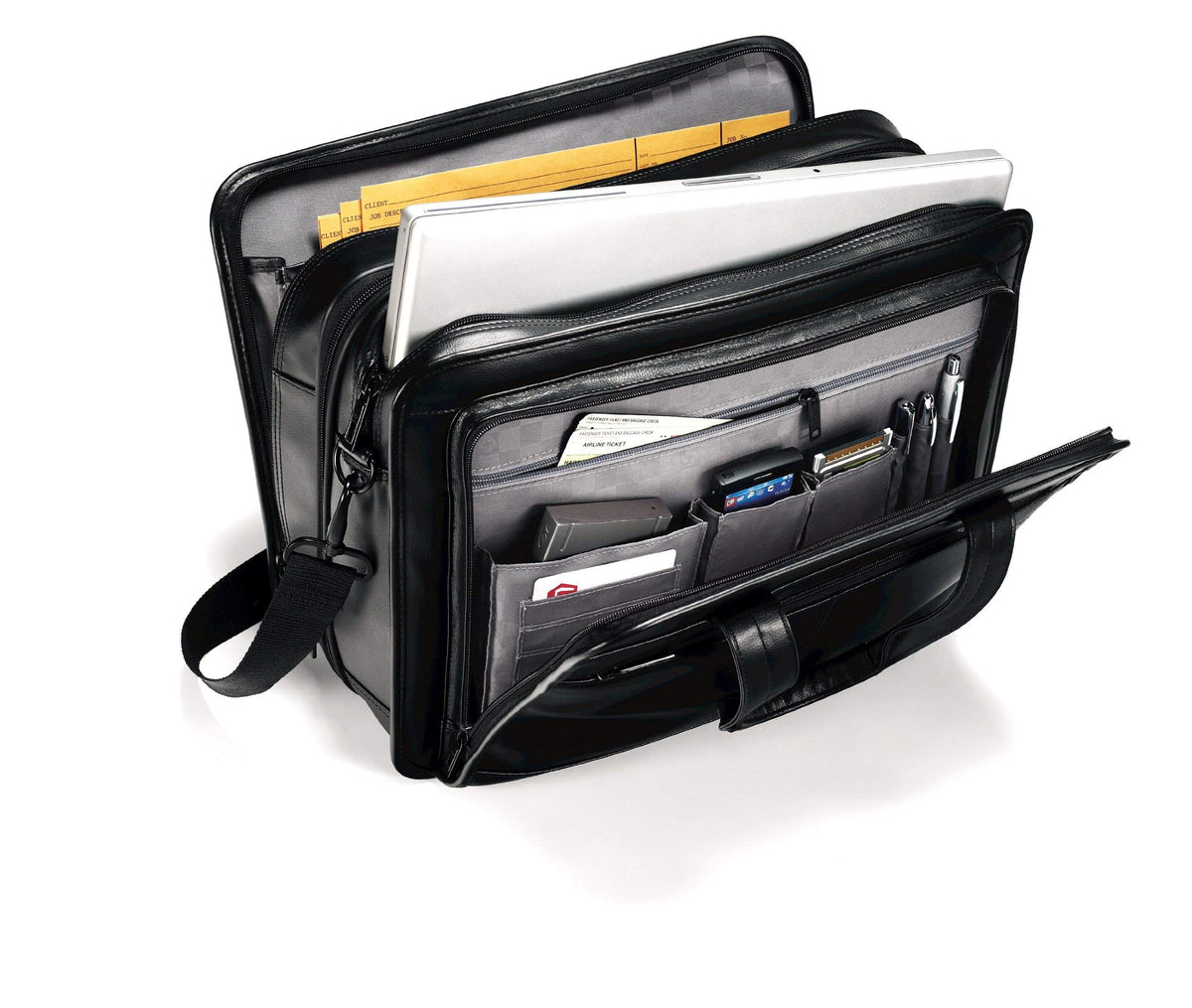 Leather Expandable Briefcase K405