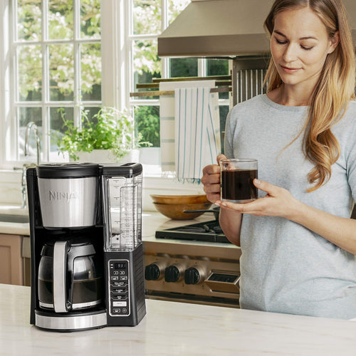 12-Cup Programmable Coffee Maker with 60 oz. Water Reservoir, Black/Stainless Steel X977