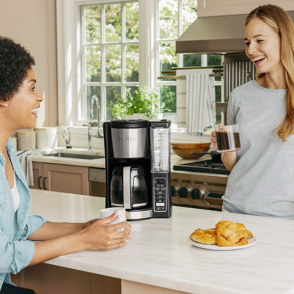 12-Cup Programmable Coffee Maker with 60 oz. Water Reservoir, Black/Stainless Steel X977