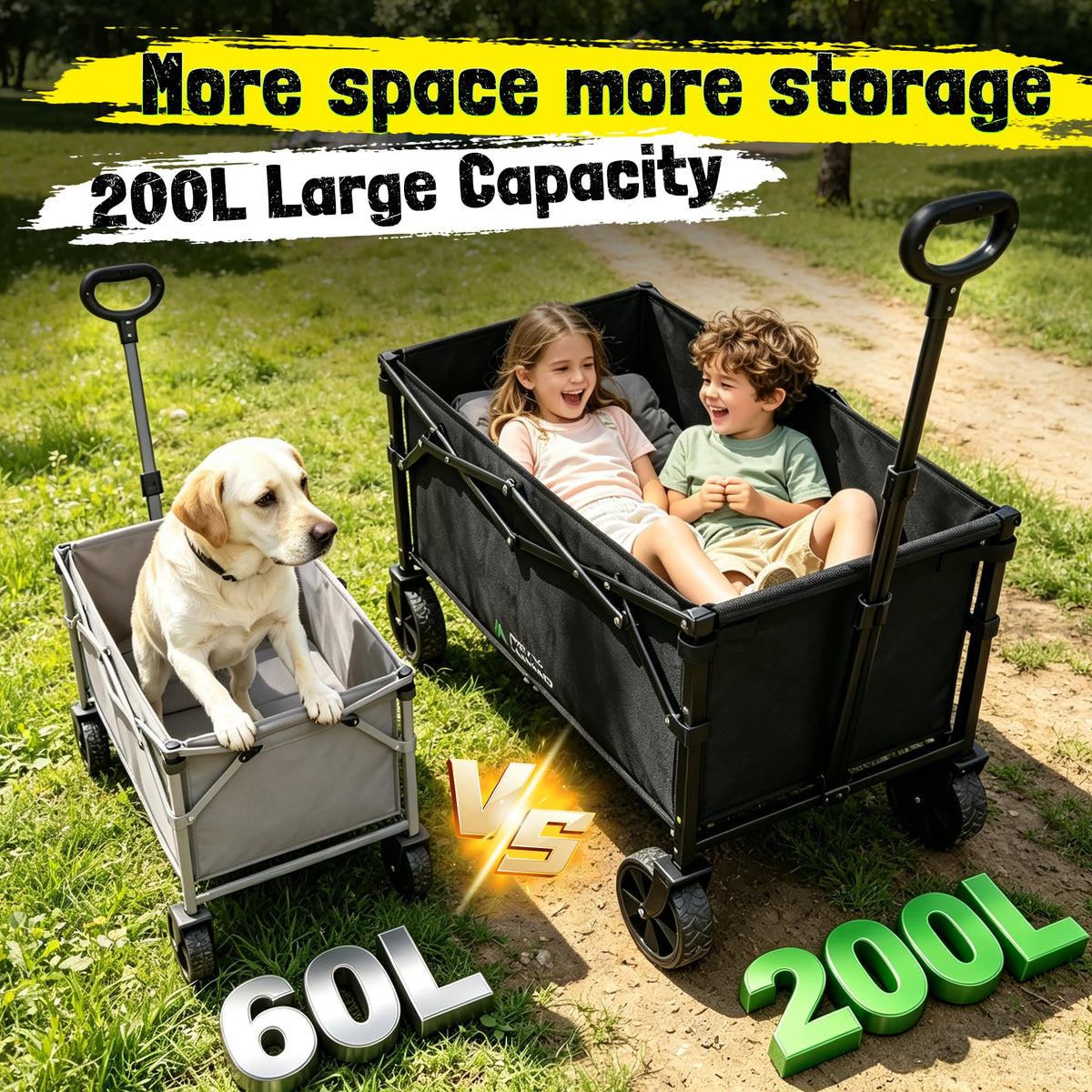 Folding Wagon Cart with Wheels L832