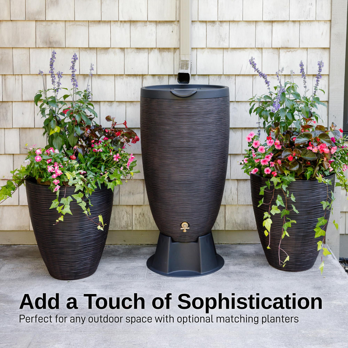 50-Gallon Rain Barrel with Stand and Removable Lid V856