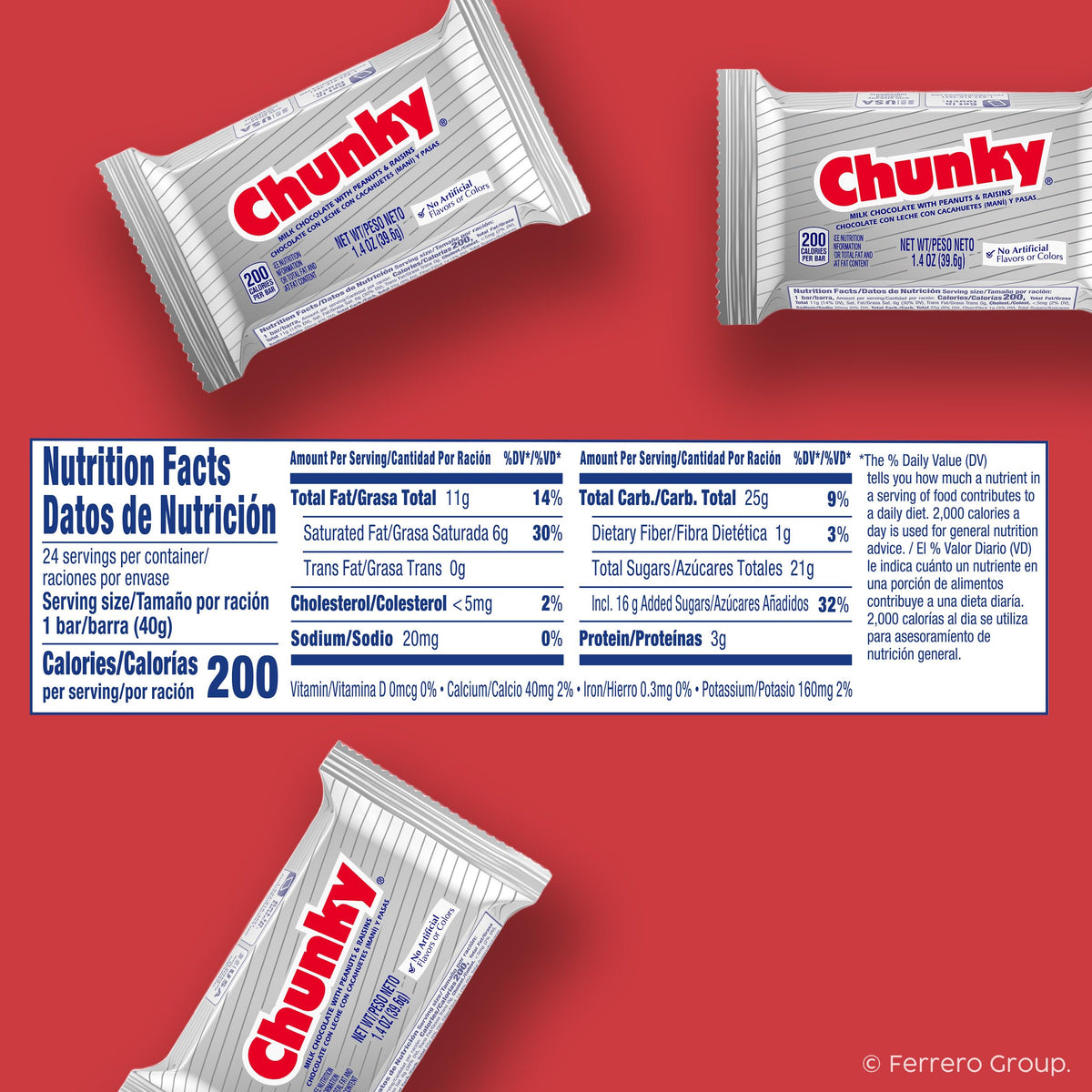 Chunky Milk Chocolate Candy Bars 24 Pack 33.6 Oz K62409